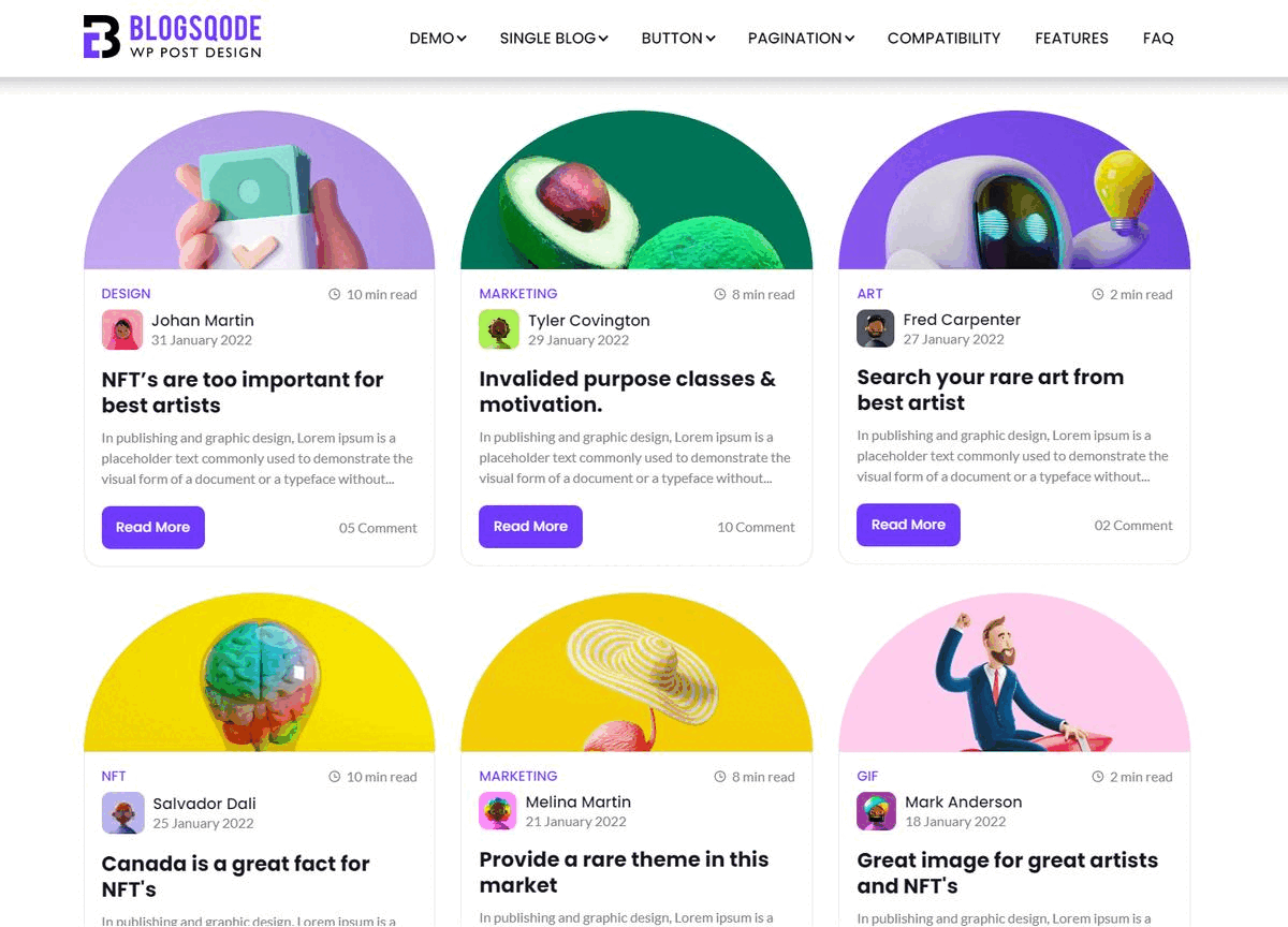 Blog-Layouts und Social-Media-Chat-Widget für Elementor WordPress Plugin – Blogsqode Addon – 1